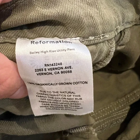 Reformation Bailey High Rise Utility Pants - Picture 5 of 12